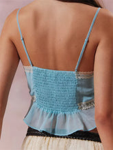 Adjustable Strap See Through V Neck Tank for Summer Mini Vest Crop Tops